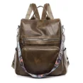 thumbnail image 3 of Mochila sólida 2024, bolso de viaje retro de PU de diseñador de moda para mujer, bolso escolar pequeño retro para mujer, bolso de hombro multifuncional, 3 of 5