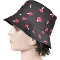 thumbnail image 3 of XINQIHANG Double Face à Imprimé Unisexe Porter Chapeau de Seau Réversible, 3 of 5