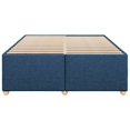 Bed frame without mattress blue 140x190 cm fabric