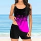 thumbnail image 2 of Gibobby Trajes de Baño para Mujer Traje de baño Bikini Tirante de mujer Conjunto grande de playa dividido Conjunto de trajes de baño de impresión digital(Morado,M), 2 of 5