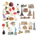 thumbnail image 2 of Simulation Montessori Around The World Building ,Mountain Plant Vegetable Fungi Mushroom Matsutake Model Figures Collection Toys, 2 of 5