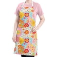 thumbnail image 5 of Pioneer Flower Floral Print Pattern Apron for Women and Men, Cotton Linen Waterproof with Pockets, Adjustable, 33x27 Inch for Kitchen, Gardening, BBQ, Salon, 5 of 6