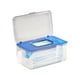thumbnail image 2 of Caja de almacenamiento de mascarillas con tapa, transparente, organizador de mascarillas con apertura, dispensador multifuncional para el hogar, la oficina, el coche y la escuela., 2 of 5