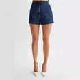 thumbnail image 7 of Independent station cross-border European and American style summer fashion casual sleeveless high waist women's suit denim shorts 16881, 7 of 7