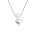 thumbnail image 2 of Delight Jewelry Silvertone Large Bride Heart Silvertone Dream Big Pendant Necklace, 25", 2 of 4