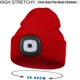 thumbnail image 2 of Gorro Sinhoon con luz para niños, unisex, recargable por USB, manos libres, 4 LED, gorro de invierno de punto con luz nocturna, linterna, regalo para niños y niñas (rojo), 2 of 7