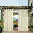 thumbnail image 1 of YQHWQ Rideau Intérieur Imperméable Beige 52"L x 84"H Rideau Extérieur Texturé en Lin Panneaux Larges, 1 of 5