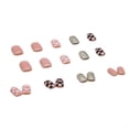 thumbnail image 3 of Parche para uñas HUOGUO, tablero de ajedrez rosa extraíble, 24 piezas, 3 of 5