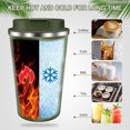 thumbnail image 3 of FORHVIPS Travel Coffee Mug 17 oz,Insulated Coffee Cups with Flip Lid,Stainless Steel Coffee Mugs Spill Proof, Double Wall Vacuum Tumblers,Reusable To Go Mug for Hot/Ice Coffee Tea, 3 of 7