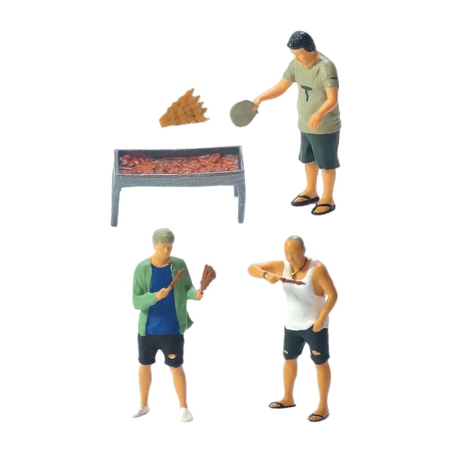Wweixi 1:64 Painted Figures Waiter Manger Scene Layout Scale Toy Diorama S Train Style A