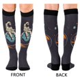 thumbnail image 4 of FORMRS Womens Knee High Socks Casual Long Thick Travel Daily Wear, 1 Pair, Black Astronaut Record, 4 of 6