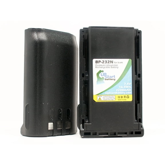 2x Pack - Icom IC-A14 Battery - Replacement for Icom BP232N Two-Way Radio Battery (2200mAh, 7.4V, Lithium-Ion)