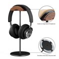 thumbnail image 4 of Soporte para auriculares QinCoon de madera de nogal y aluminio negro, 4 of 7