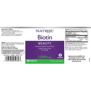 Natrol Biotin - 1000 mcg - 100 Tablets