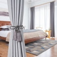 thumbnail image 2 of ColourTree Dark Gray 2PCS Curtain Tiebacks Handmade Decorative Curtain Holdbacks Rope with Tassel, 2 of 5