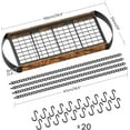 thumbnail image 4 of 31.7-Inch Hanging Pot Rack, Space-Saving Pot Hanger for Kitchen, Ceiling Pan Hanging Rack with 16 Detachable S Hooks, Sturdy Metal Frame, Industrial Style, Rustic Brown and Black, 4 of 8