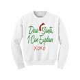 thumbnail image 1 of Awkward Styles Ugly Xmas Sweater for Girls Boys Kids Youth Dear Santa I Can Explain Christmas Sweatshirt, 1 of 4