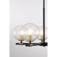 thumbnail image 2 of Shauna 22 in. 5-Light Indoor Matte black and Brass Finish Chandelier with Light Kit, 2 of 7