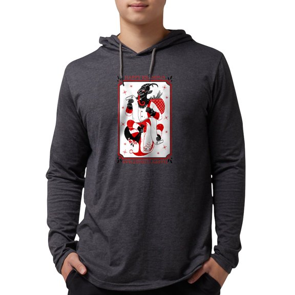 CafePress - Happy Christmas Krampus Long Sleeve T Shirt - Mens Hooded Shirt