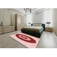 thumbnail image 5 of Ahgly Company Machine Washable Indoor Round Transitional Grapefruit Red Area Rugs, 4' Round, 5 of 7