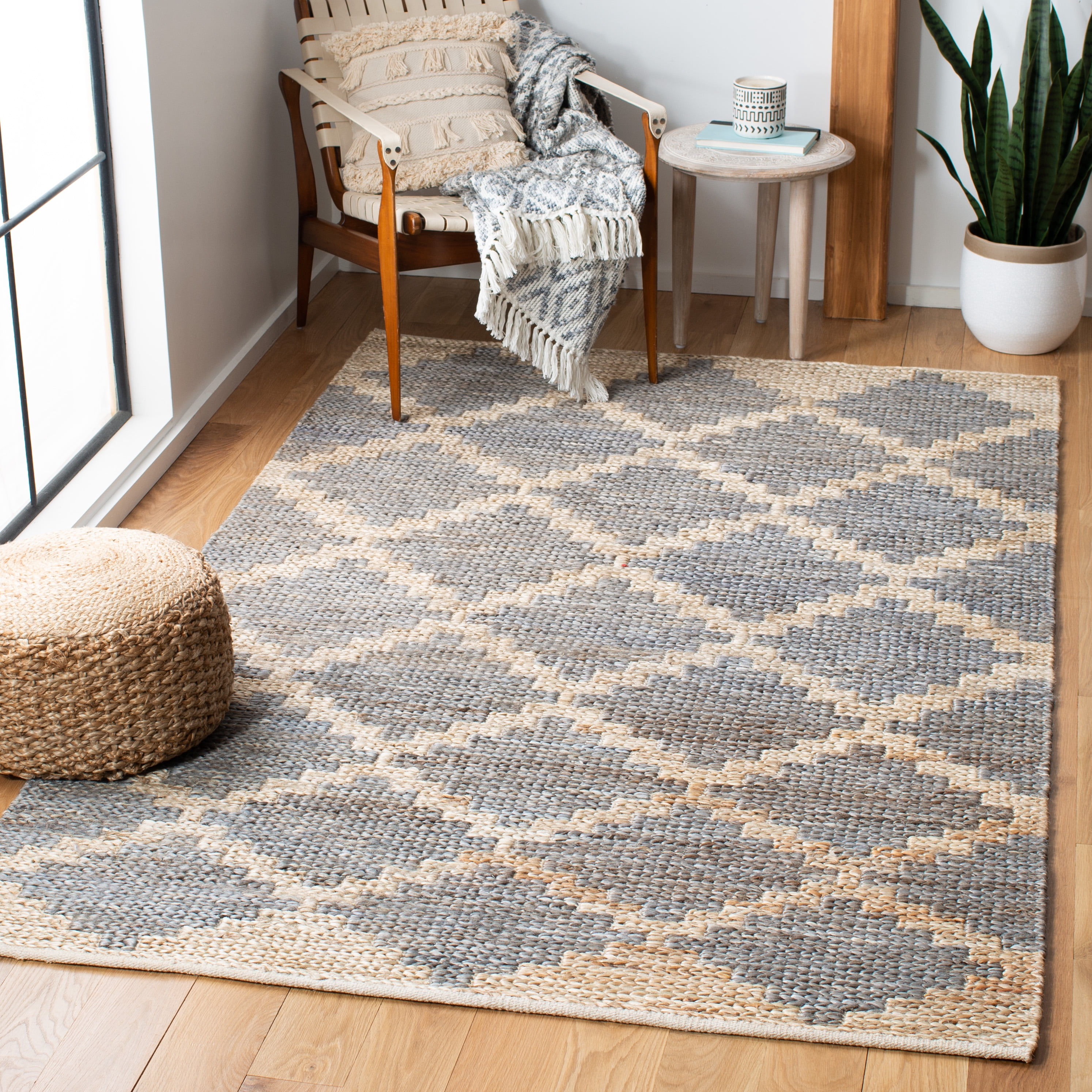 SAFAVIEH Kilim Karaugh Diamond Area Rug, Natural/Grey, 3' x 5'