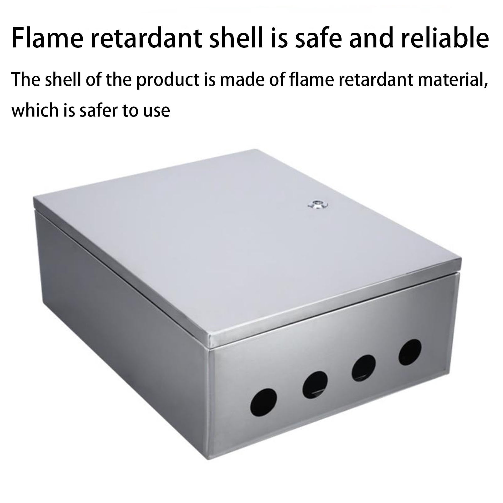 Stainless Steel Electrical Junction Box Wall Mounted Waterproof & Dustproof Metal Box Meter Box Switch Control Cabinet with Safety Locks and Mounting Plates