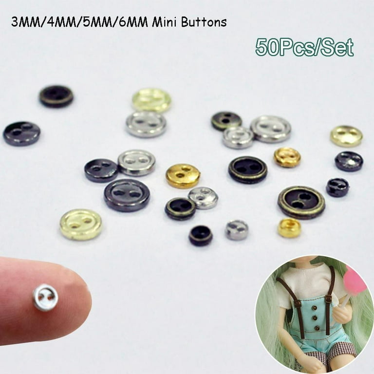 3mm Mini Buttons, Sewing Supplies, Buttons Dolls