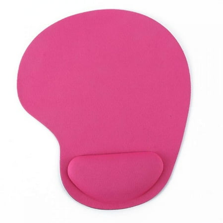 Ergonomic Gaming Office Mouse Pad Mat Mousepad with Rest Wrist Support - Non-Slip Rubber Base Mouse Mat for Internet Cafe  Home & Office (Rose Red)
