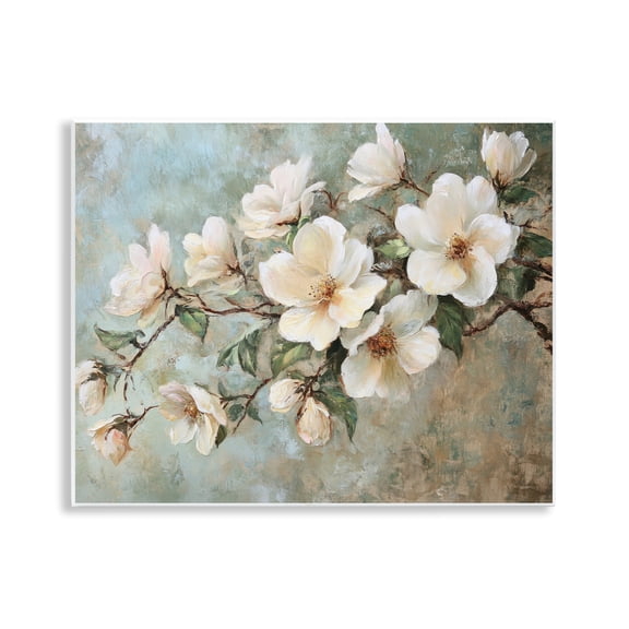 Stupell Industries In Bloom Flower Branch Plants & Flowers Painting Unframed Art Print Wall Art, 14 x 11