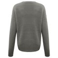 thumbnail image 5 of Apepal Sweaters for Women Women's Sweater Casual Long Sleeve V Neck Solid Loose Chunky Knit Pullover Tops Fall Sweaters for Women Gray XL, 5 of 6