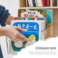 thumbnail image 4 of Clear Book Bin Refrigerator Organizer with Handle for Classroom or Library, 4 of 7