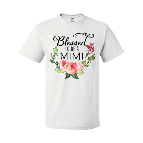 Inktastic Blessed to Be a Mimi with Pink Flowers T-Shirt
