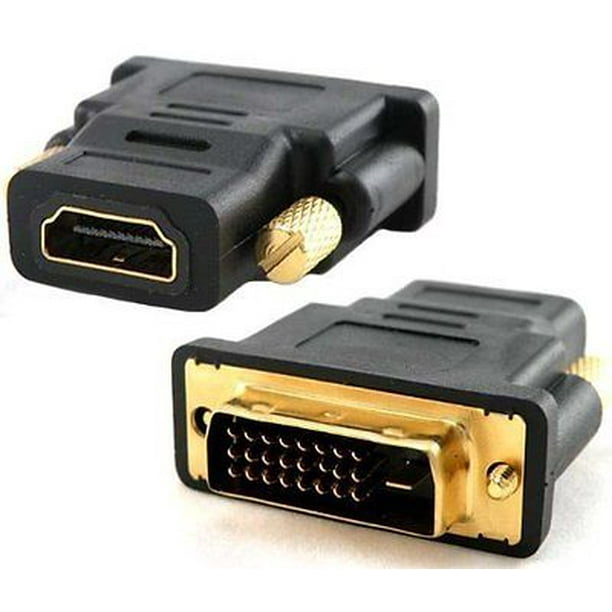 emulsion skepsis indelukke 2 x DVI male to HDMI female adapter DVI-D dual link HDTV Monitor Display -  New - Walmart.com