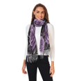 thumbnail image 2 of FORMRS Womens Scarf Winter Soft Long Big Warm Shawls Wrap Tassel Scarves, Black Roses, 2 of 9