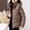 Coffee, variant on Vivianyn HD Women's Detachable Hood Puffer Jacket, Stand Collar Warm Winter Outerwear,Red,Size M-XXXL