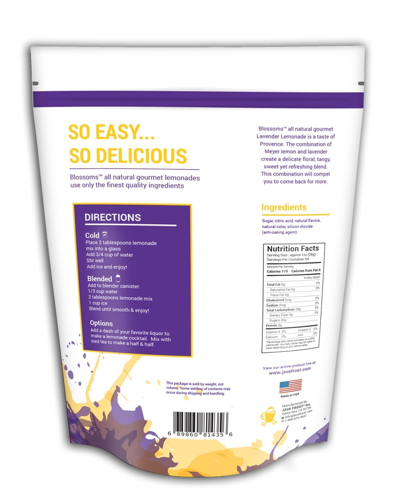 Lavender Lemonade Drink Mix - 4 LB Bag