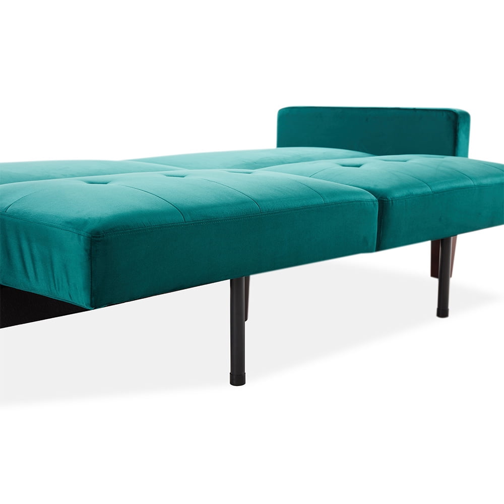 Kepooman 45" Modern Sectional Upholstery Sofa Bed with Wood Leg for Living Room, 3 Seat, Green Kepooman 45" Modern Sectional Upholstery Sofa Bed with Wood Leg for Living Room, 3 Seat, Green