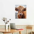 thumbnail image 2 of TIAOTIAOHOU Highland Cow Wall Decor Farmhouse Wall art Canvas Picture Print Brown Vintage Painting Suitable for Gift and Home Decor in Bathroom Diningroom Bedroom Livingroom, 2 of 4