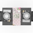 thumbnail image 3 of Spring Pink Flower Moroccan Pink Modern Table Runner For Wedding Party Chirstmas Cake Floral Tablecloth Decoration, 3 of 5