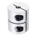 thumbnail image 1 of Uxcell Raccord d'Arbre 8 à 11mm(ID) 30mm(L) Connecteur d'Arbre en Alliage d'Aluminium Joint Rigide Accessoires de Moteur, 1 of 6