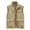 Solid Color, variant on Mens Vest Solid Color Sleeveless Jacket Big & Tall Casual Man Stand Collar Multi-Pocket Zipper Waistcoat Top Plus Size