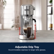 De’Longhi Dedica Duo Espresso Machine, Compact Size with Built in Frother for Latte Art, Brew Espresso, Cold Brew, Lattes & More, Stainless Steel