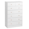 thumbnail image 3 of Spaco 7-drawer Storage Dresser Chest, Wood Nightstand for Bedroom, Modern Chest Organizer for Entryway, Hallway, Office, White, 3 of 11