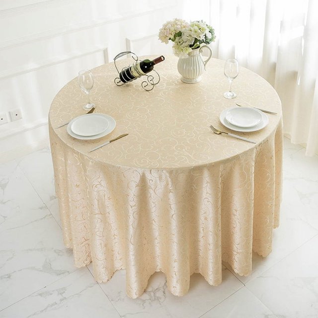 Mantel de mesa redonda para hotel, mantel de mesa redonda grande, mantel de restaurante, mantel de mesa redondo rectangular de alta calidad para el hogar
