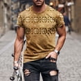 thumbnail image 4 of Mens Casual Pantalones Cortos Impresos Cuello Redondo Suéter Deportes Tee, Fitness Y Casual Hombres Camisetas, 4 of 5