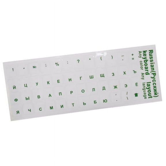Russian Transparent Waterproof Stickers For PC Laptop Red Keyboard; Letters S2V1