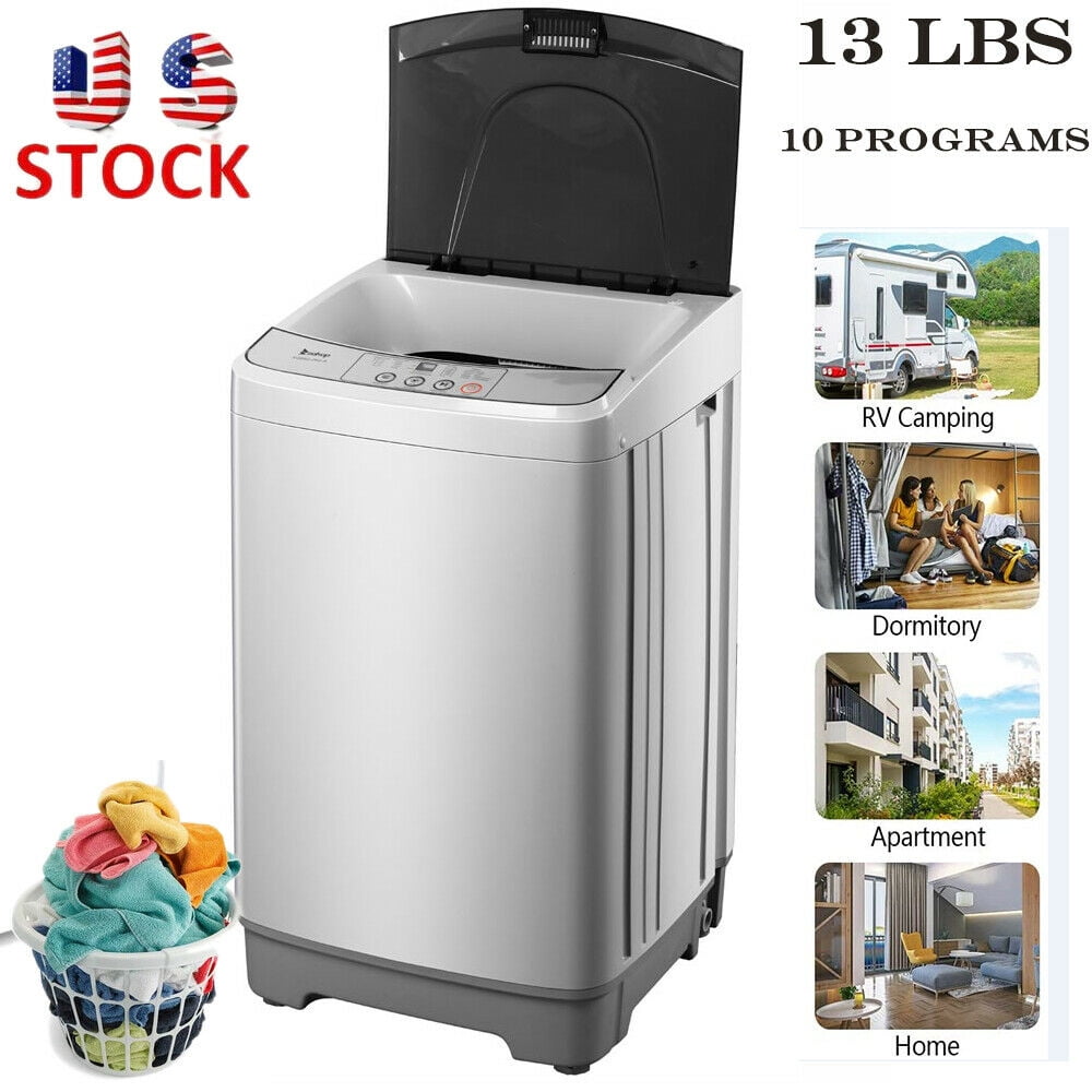New Arrival Full-Automatic Washing Machine, 13lbs Portable Washer w/ 10