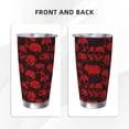 thumbnail image 3 of Cauagu Red Skulls Pattern 20oz Tumbler,Stainless Steel Vacuum Insulated Tumbler with Lid Insulated Coffee Mug Thermal Cup with Splash Proof Sliding Lid-Without Straw, 3 of 8
