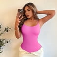 thumbnail image 3 of Body elegante de manga corta con cuello cuadrado para mujer, body ajustado liso, ropa interior básica que combina con todo, camiseta informal, Top Sexy de oficina para mujer, 3 of 5