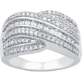 thumbnail image 2 of Gilded 1/2 CTW Natural Diamond Marqauee Cluster Shaped Ring with Miracle Plating, Sterling Silver, Size 4 to 10, Elegant & Ethical Jewelry for Women, Gift Box Included, 2 of 2